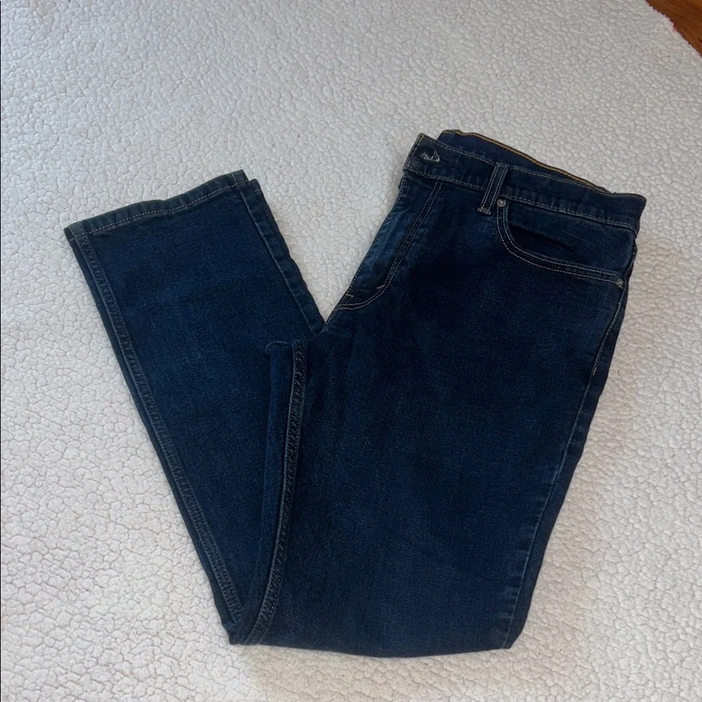 Levi's 511 Dark Blue Slim Straight Men's Jeans - Picture 9 of 10